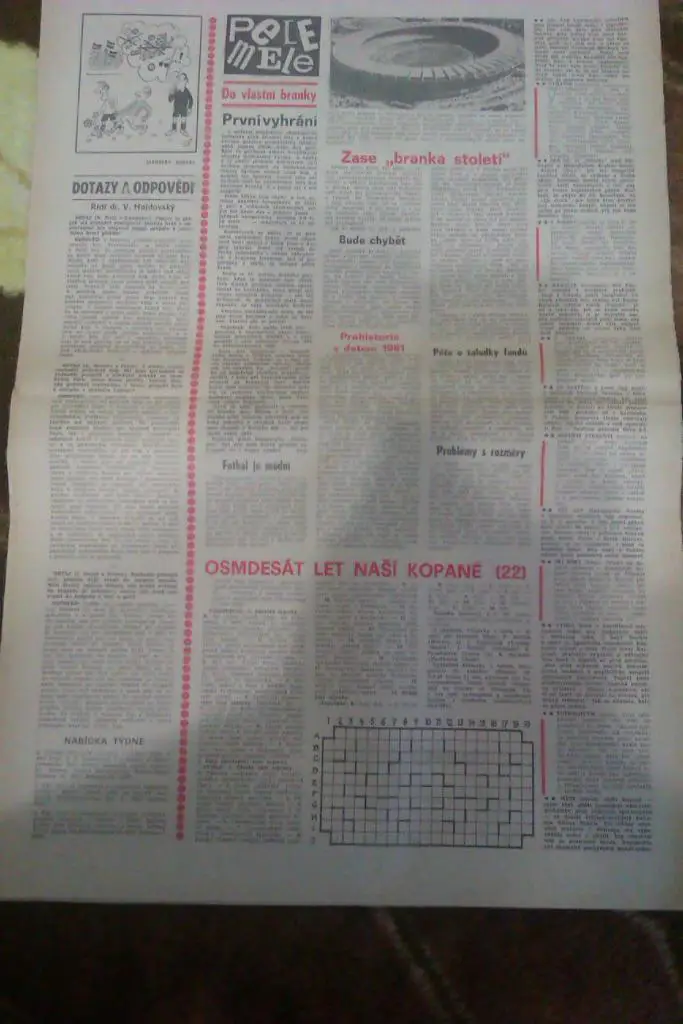 Газета.Еженедельник.Гол (Футбол-Хоккей) (ЧССР) № 45 - 1981 г. (12 стр.) 1