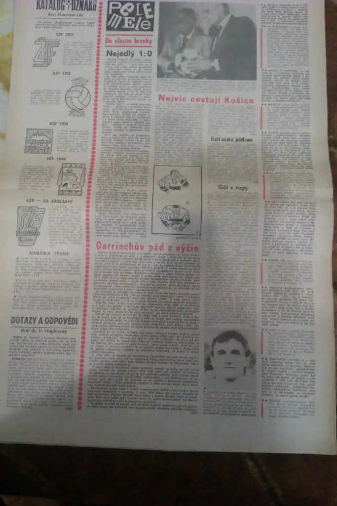 Газета.Еженедельник.Гол (Футбол-Хоккей) (ЧССР) № 46 - 1981 г. (12 стр.) 1