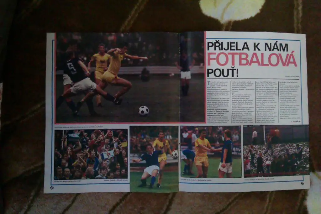 Постер.Футбол.Дукла (Прага,ЧССР) - Хеб (ЧССР).Журнал Стадион.