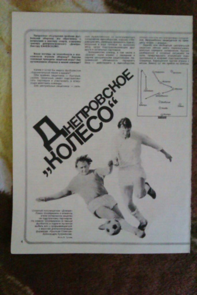 Статья.Фото.Футбол.Днепр (Днепропетровск,СССР).Журнал СИ 1974 г.