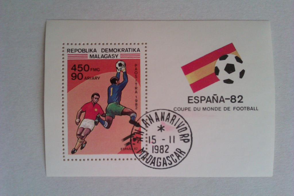Футбол.Чемпионат мира Испания 1982.Блок (Мадагаскар).