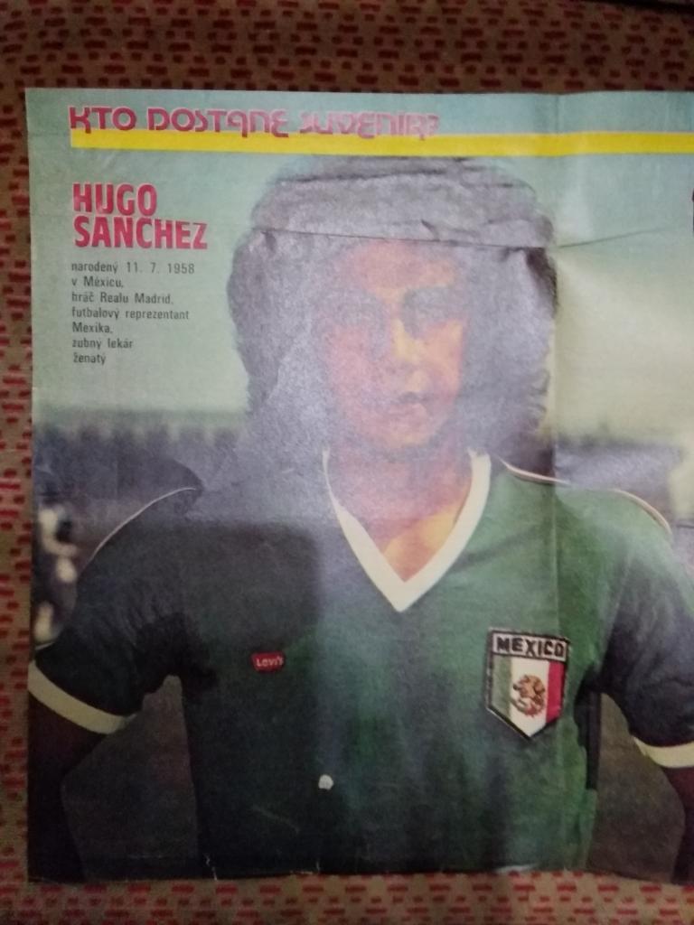 Постер.Футбол.У.Санчес (Мексика).Журнал Старт.