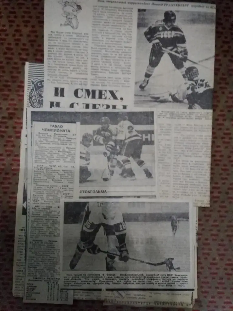 Статья.Фото.Отчет.Хоккей. Чемпионат мира и Европы. Швеция,15.4-01.05.1989.