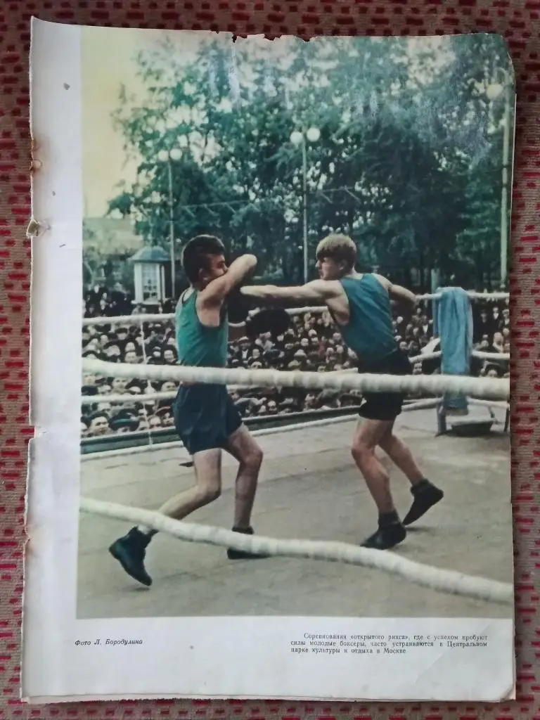 Фото.Бокс.ЦПКиО Москва.Журнал ФиС 1953 г.