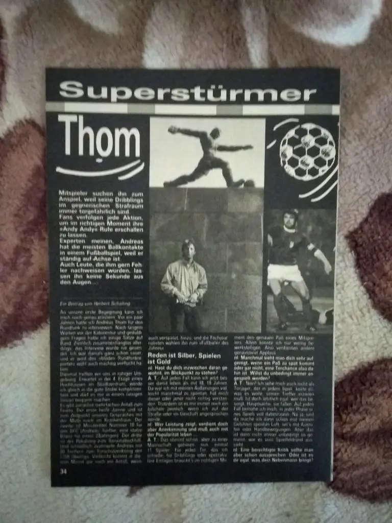 Плакат.Футбол.А.Том (ГДР).Журнал NL (ГДР). 1