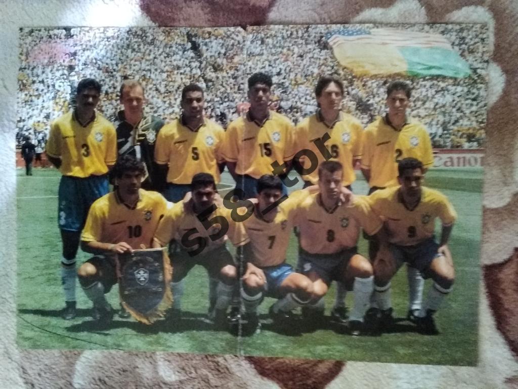 Постер.Футбол.Бразилия - чемпион мира по футболу 1994 г.
