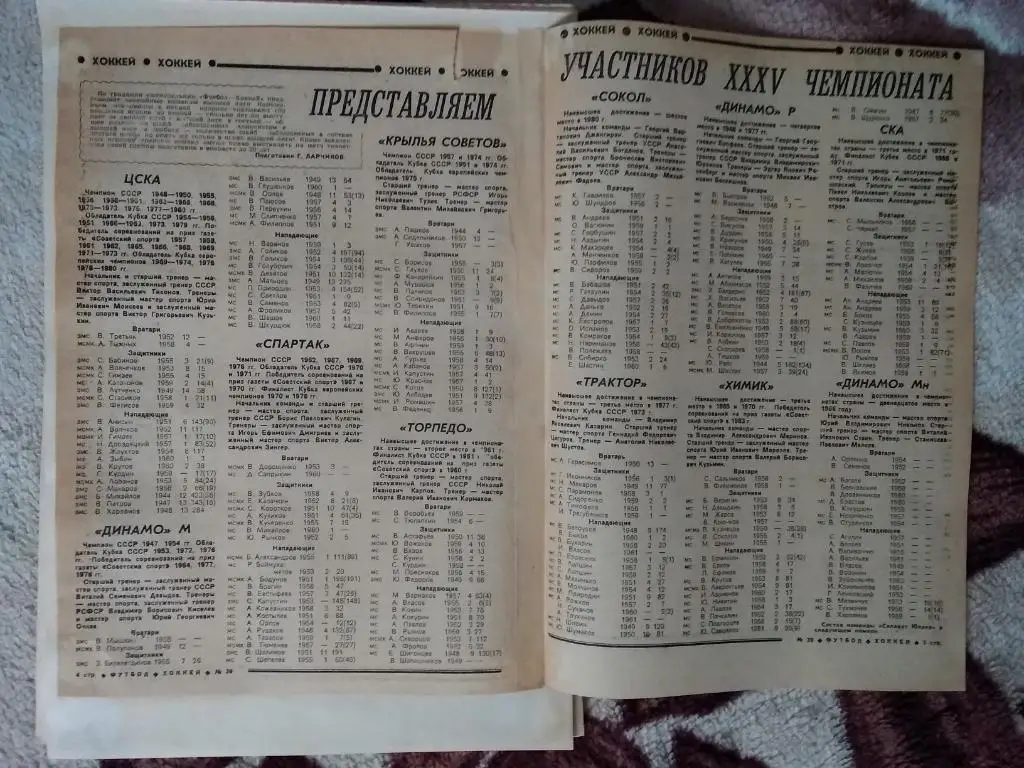Фото.Хоккей.Альбом с вырезками.Чемпионат и Кубок СССР по хоккею 1980-1983.
