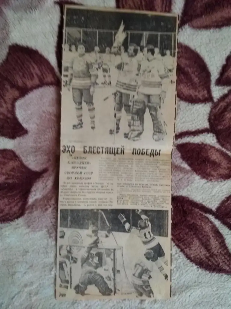 Статья.Хоккей.Эхо блестящей победы.Советский спорт.