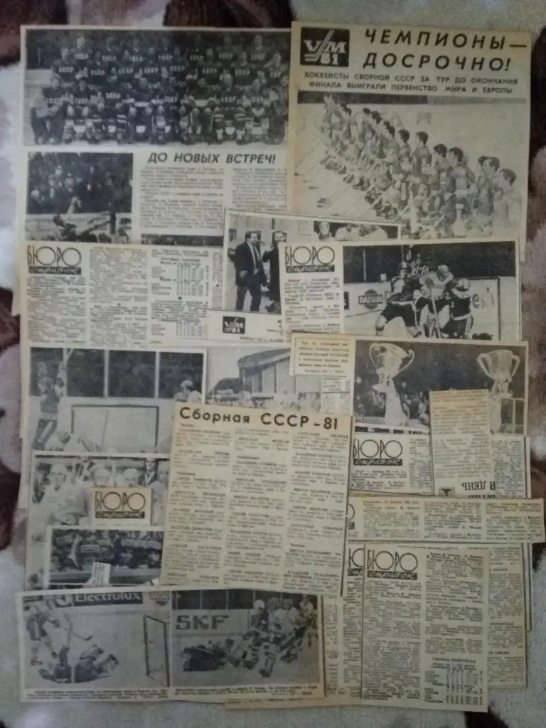 Фото.Статистика.Хоккей. Чемпионат мира 1981. Швеция.(СССР).Советский спорт.