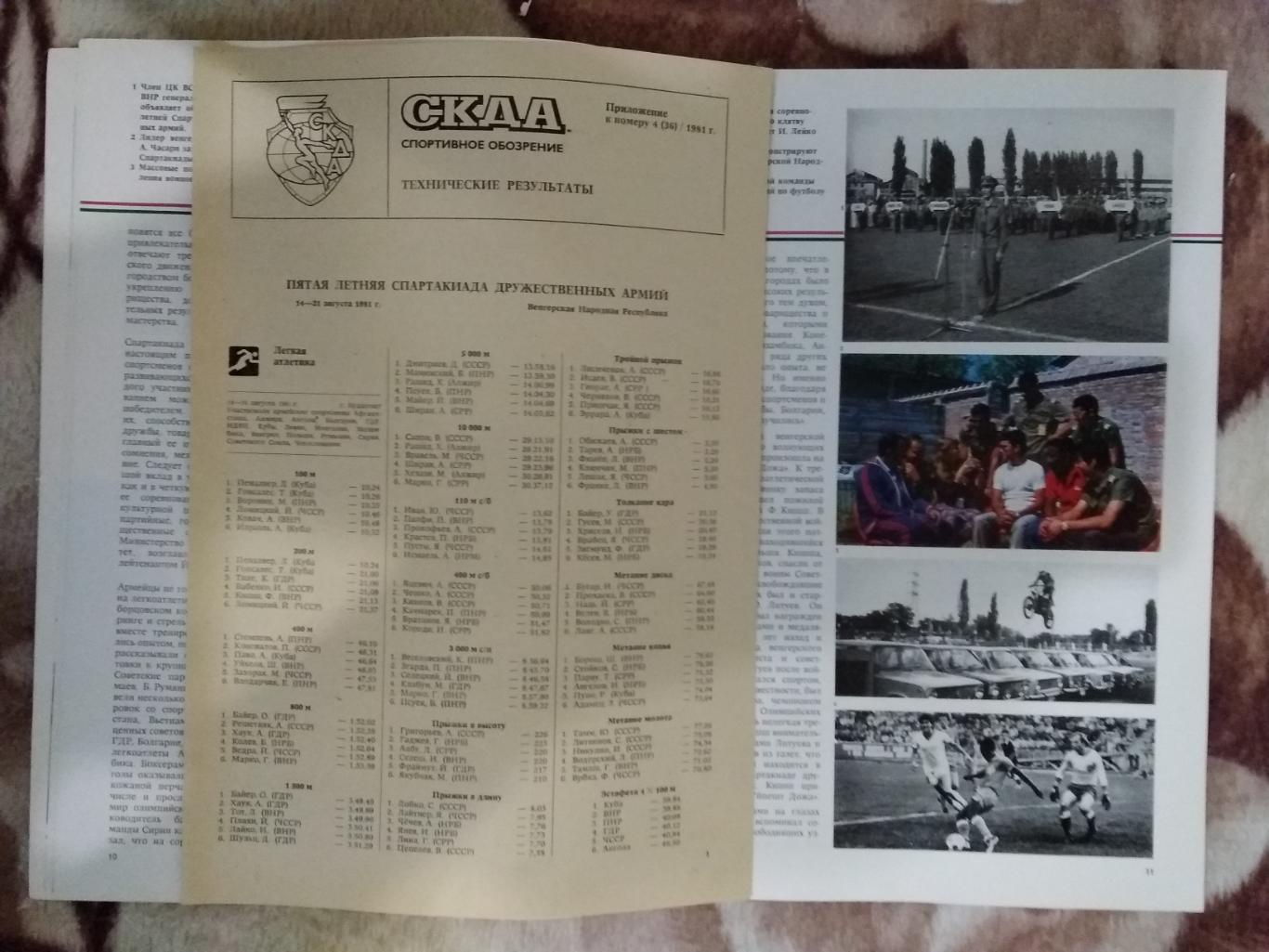 Журнал.СКДА - спортивное обозрение № 4 1981 г. + вкладка. 1