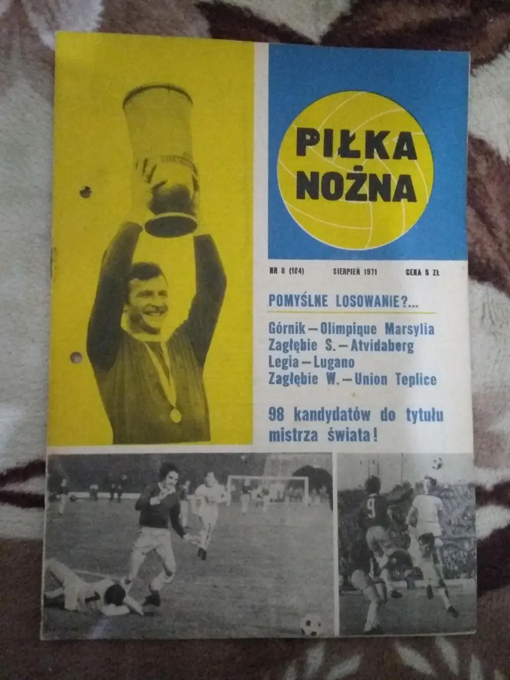 Газета.Футбол.Пилка ножна № 8 1971 г. (Польша).