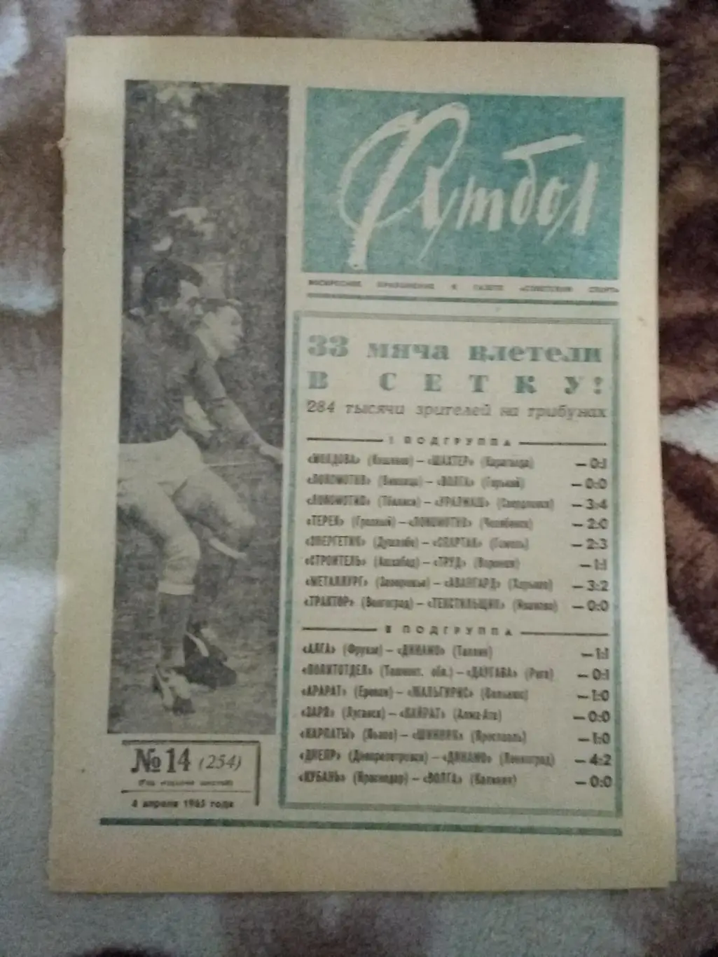 Футбол № 14 1965 г.