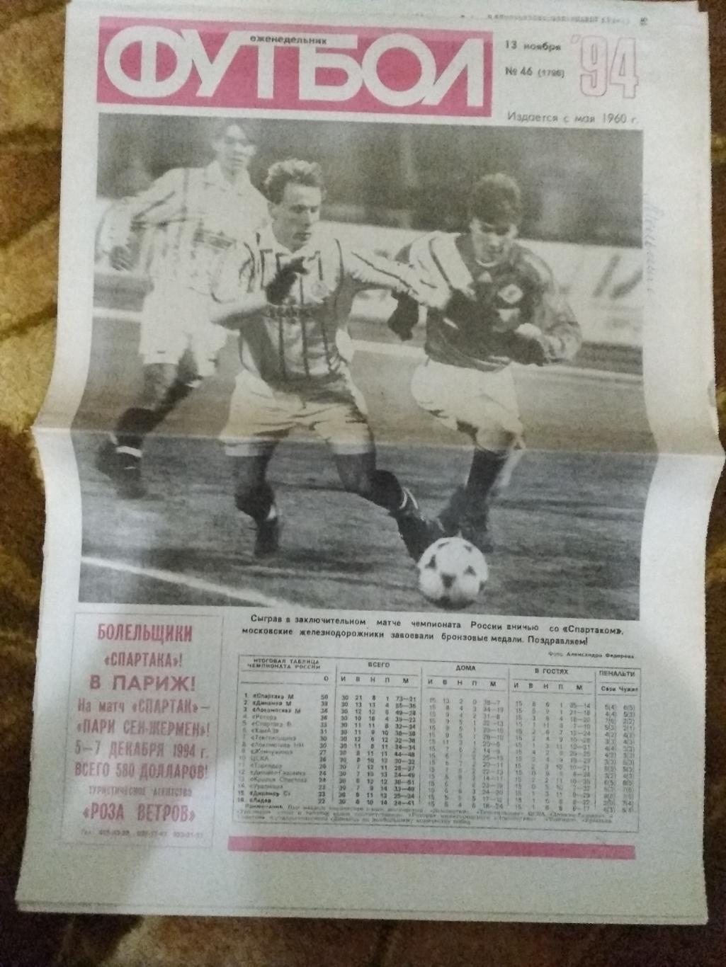 Футбол № 46 1994 г.