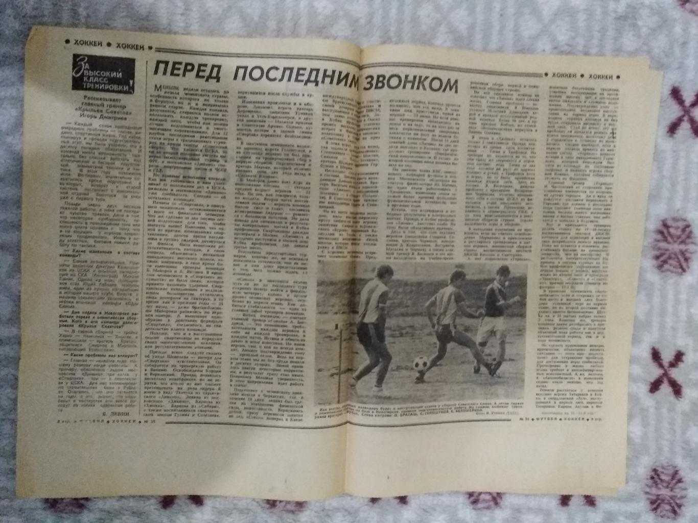 Статья.Хоккей.Предсезонная подготовка (ЦСКА и др.).Футбол-Хоккей 1988 г.