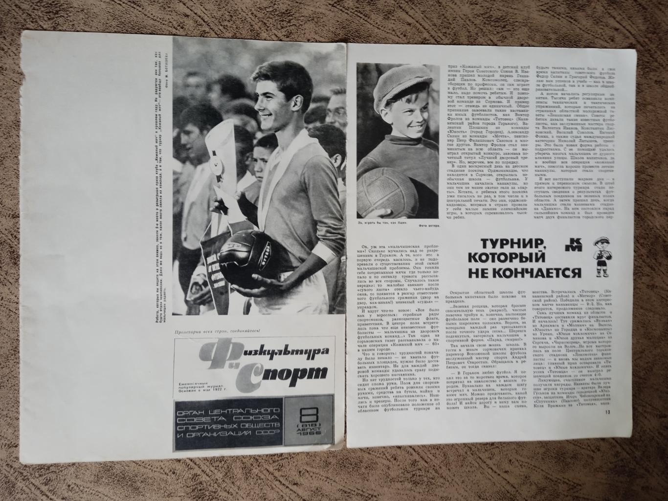 Статья.Футбол.Кожаный мяч 66.Журнал ФиС 1966 г.