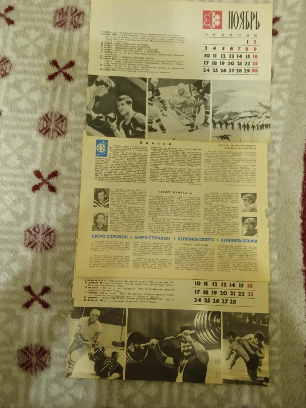 Статья.Хоккей.Календарь Спорт 1969 г.