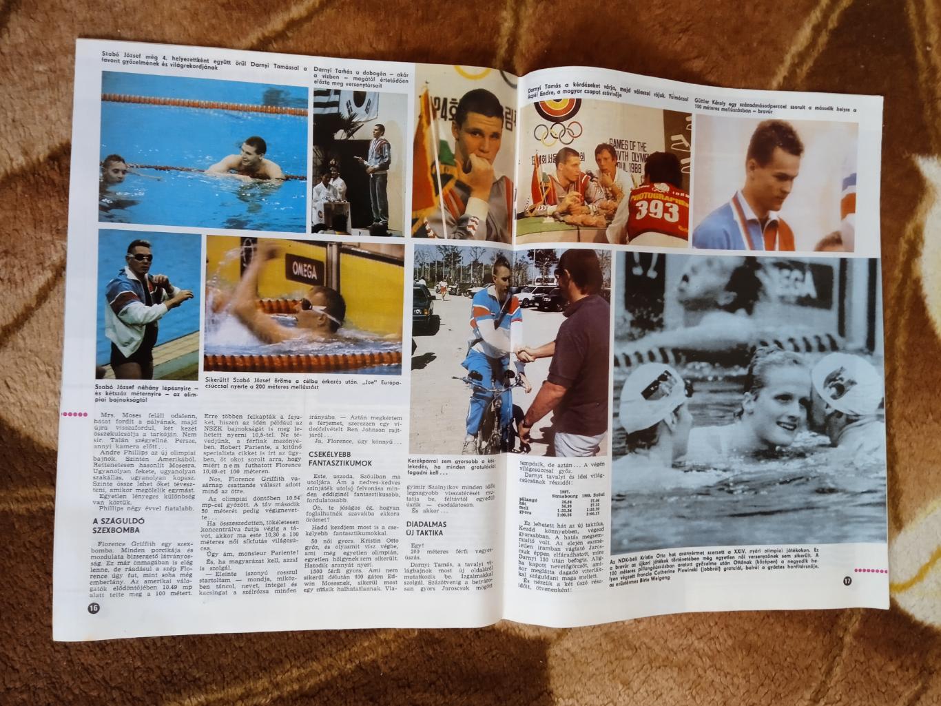 Журнал.Кепеш спорт № 39 1988 г. (Венгрия).Олимпиада 1988.Сеул.(неполный). 1