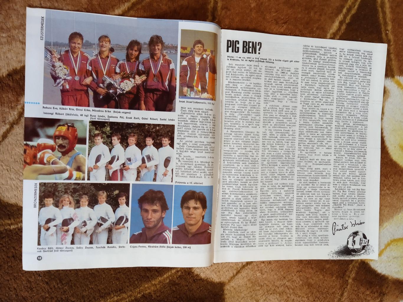 Журнал.Кепеш спорт № 40 1988 г. (Венгрия).Олимпиада 1988.Сеул.(неполный). 1