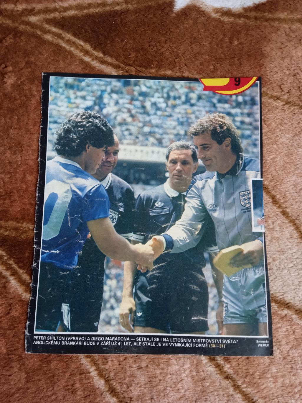 Постер.Футбол.Чемпионат мира 1986.Англия - Аргентина.Марадона.Журнал Стадион.