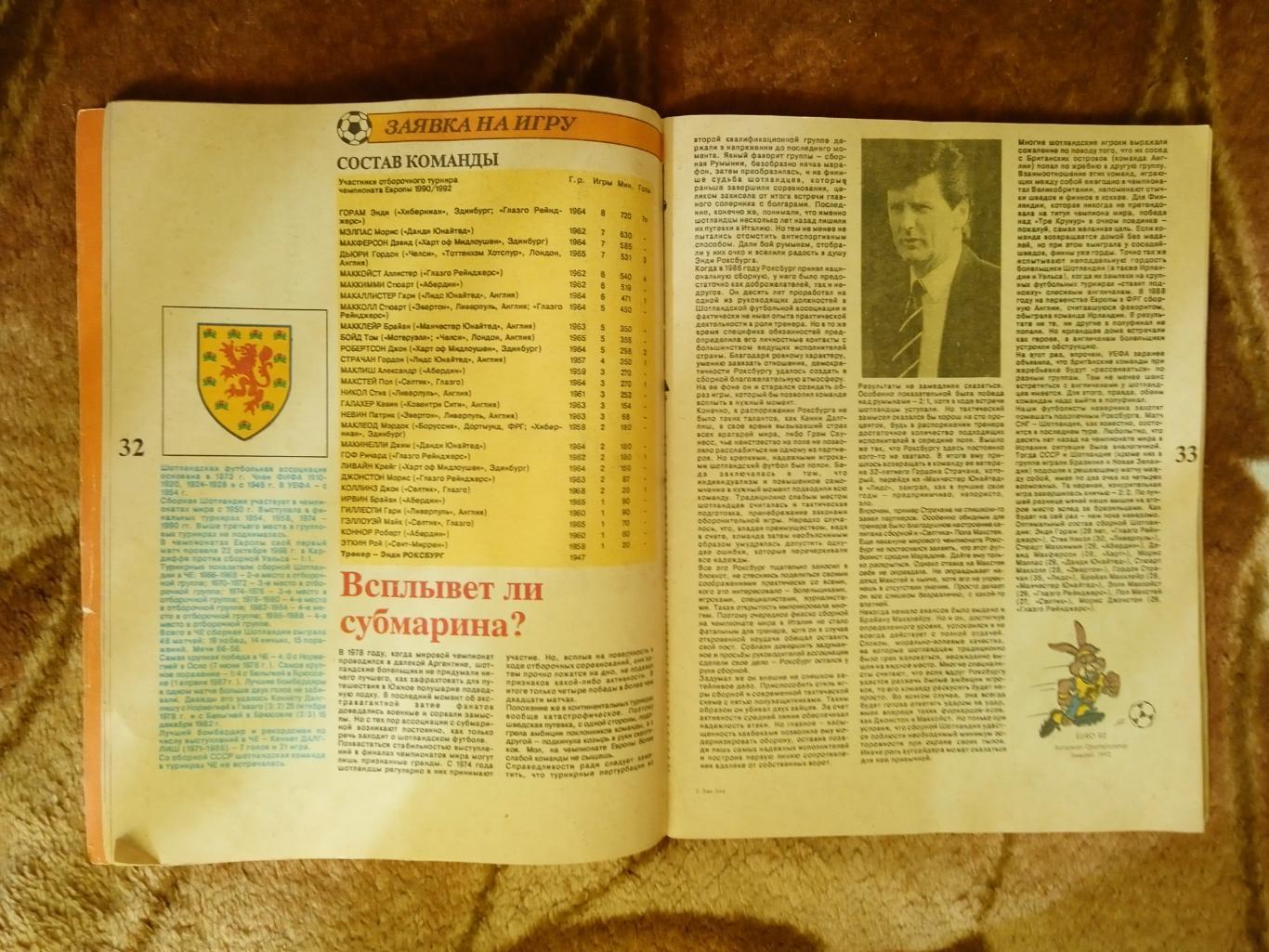 Чемпионат Европы по футболу 1992.Швеция.Собеседник 1992 г. (СНГ/Россия). 1