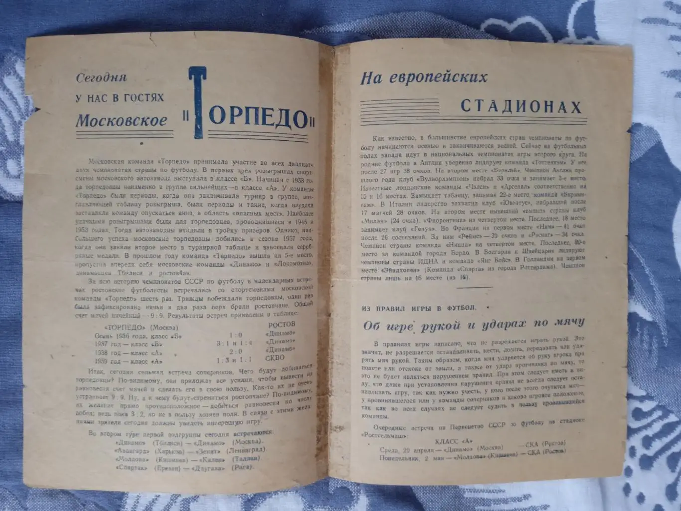 СКА (Ростов-на-Дону) - Торпедо (Москва) 14.04.1960 г. 1