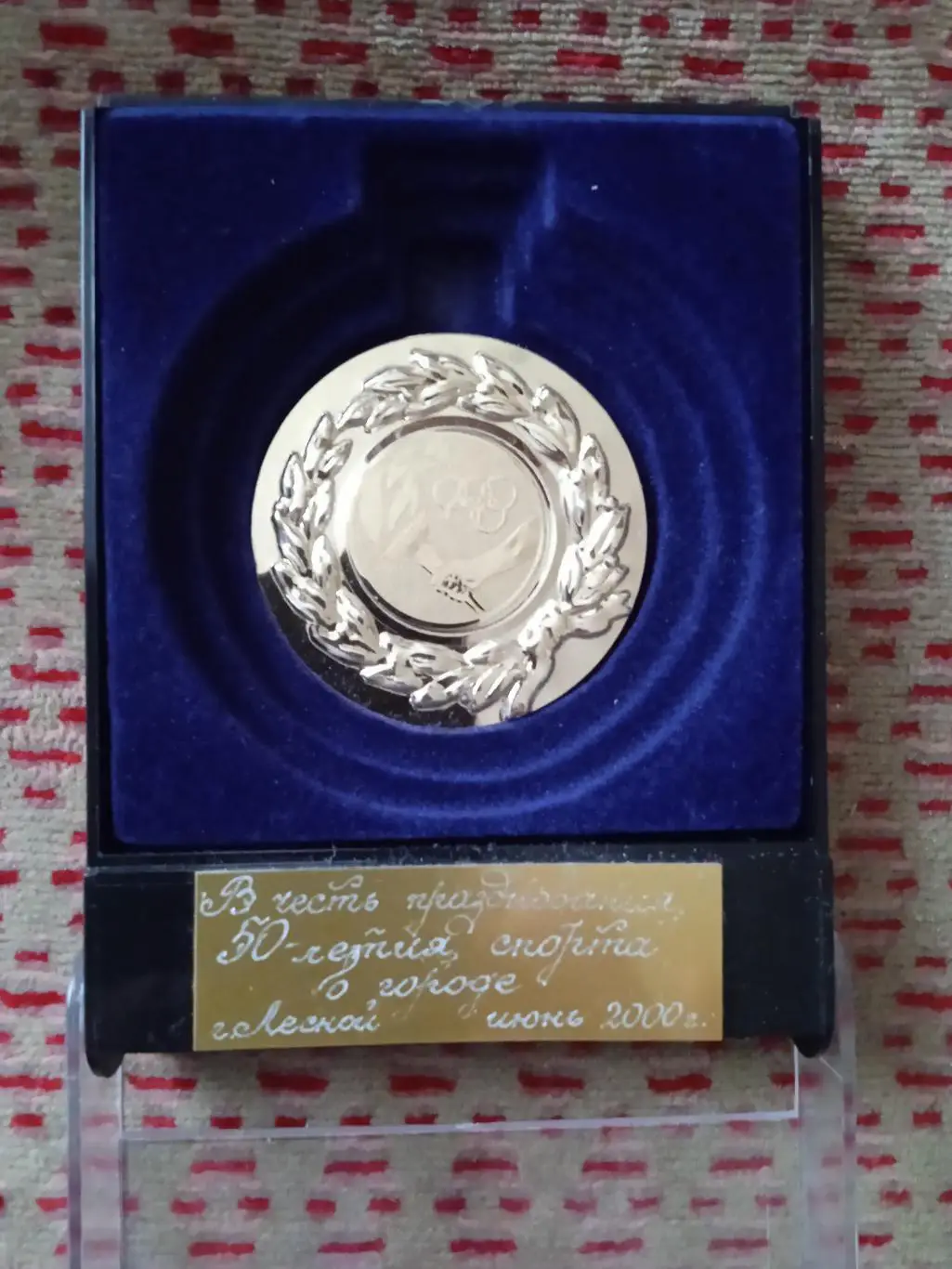 Знак.50 лет городскому спорту.Лесной 2000 г.