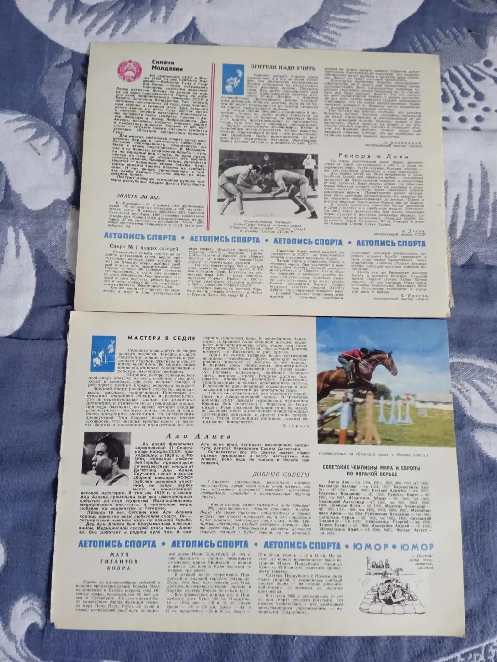 Статья.Борьба.Календарь Спорт 1969.