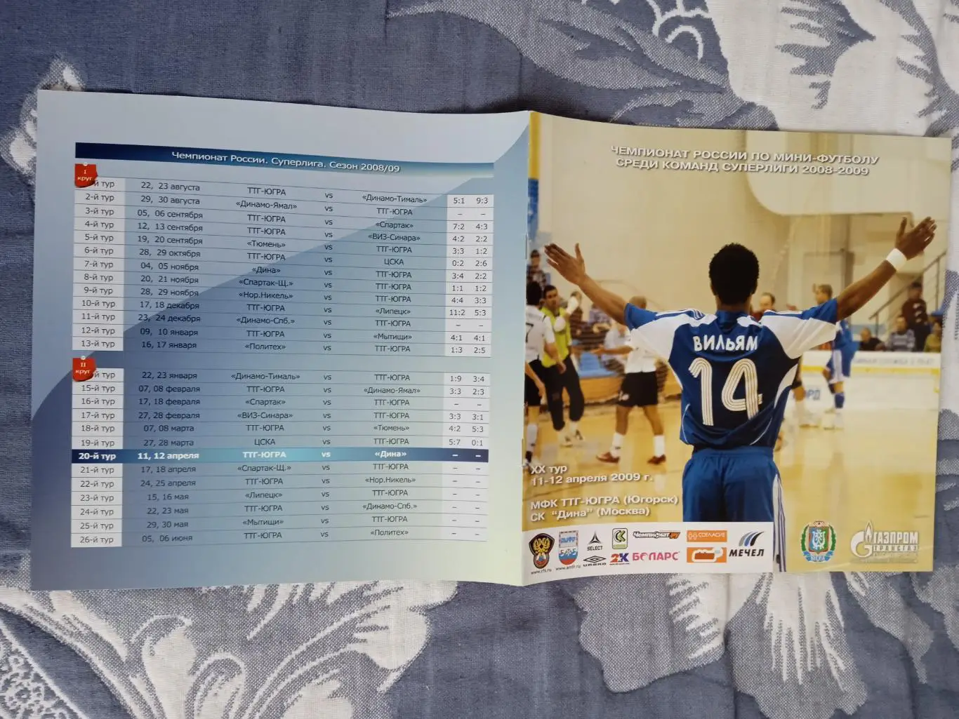 Мини-футбол.ТТГ-Югра (Югорск) - Дина (Москва) 11-12.04.2009.