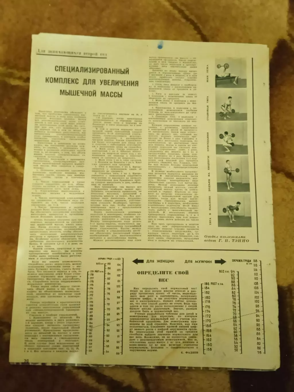Статья.ФиС.Школа здоровья.Атлетическая гимнастика.Журнал СЖР 1967 г. 1