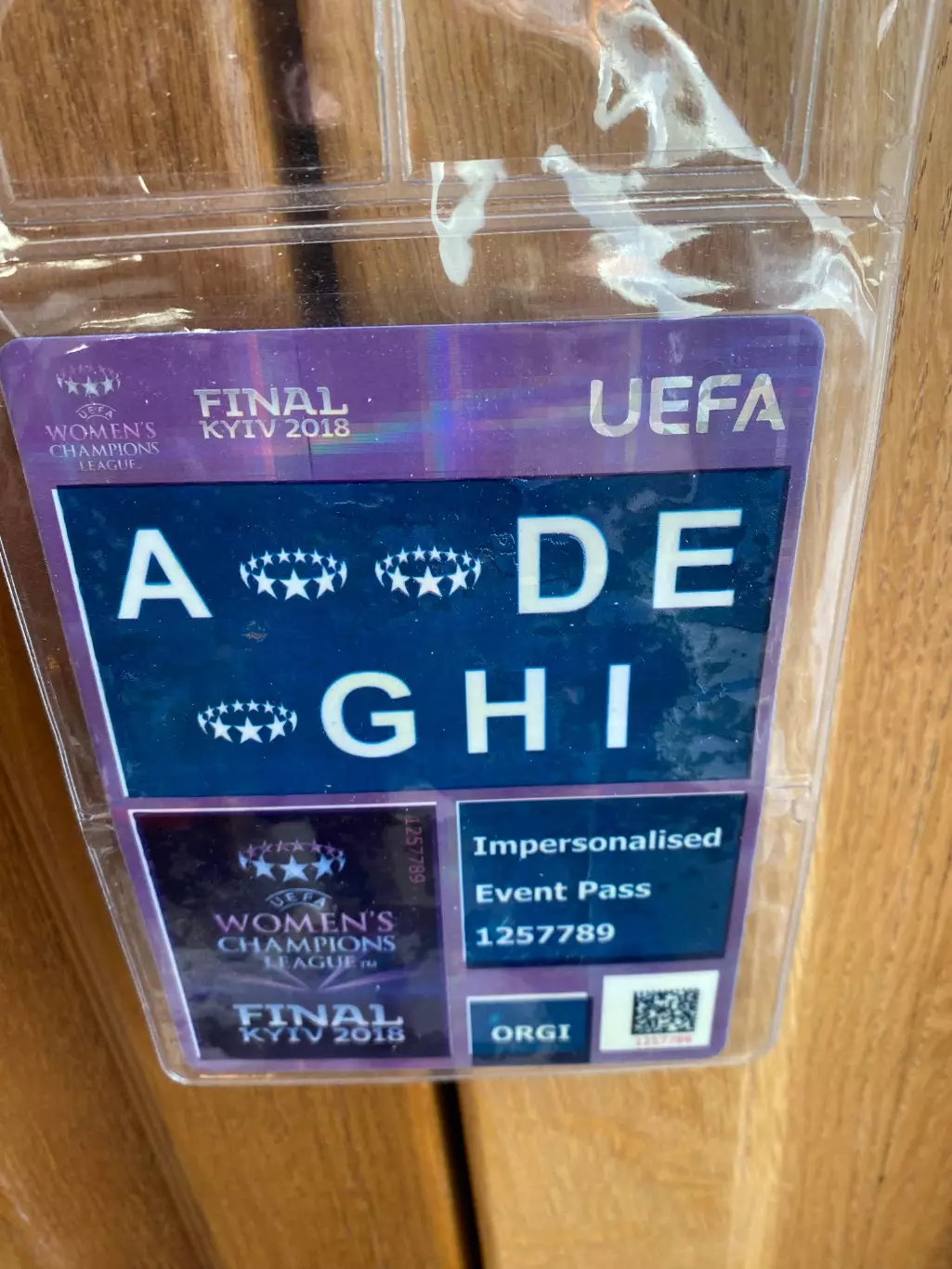 Бейдж. Фінал Ліги Чемпіонів- 2018. Жінки . Київ.#.м.