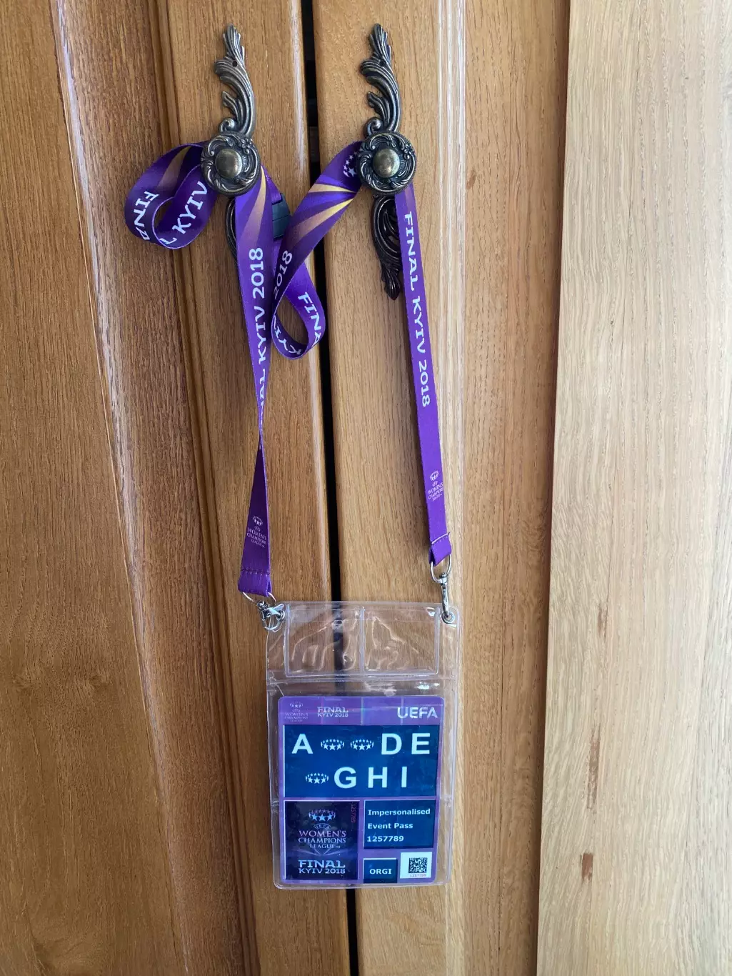 Бейдж. Фінал Ліги Чемпіонів- 2018. Жінки . Київ.#.м. 1