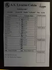 Товариський матч. Ліворно Італія-Карпати Львів. 2002..