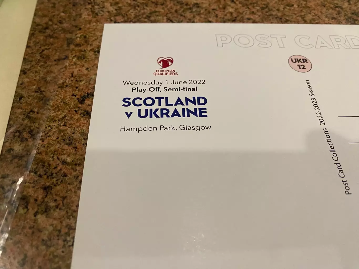 Листівка. Україна- Шотландія. 2022.#.м. 1