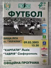 Карпати Львів- Таврія Сімферополь. 09.03.2003..