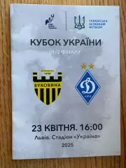 Кубок України. Півфінал. Буковина Чернівці- Динамо Київ. 23.04.2025.А.
