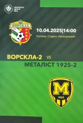 Ворскла 2 Полтава-Металіст 1925 2 Харків. 2025..