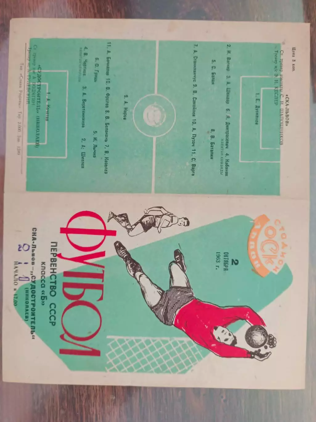 ска львів- судобудівник миколаїв. 1963..