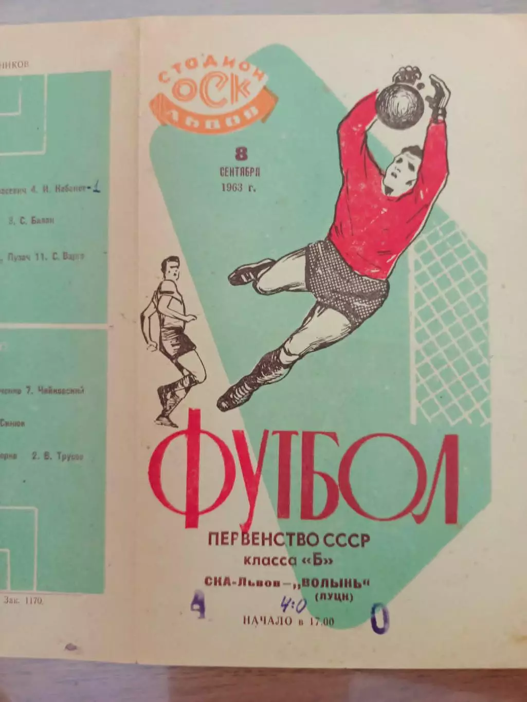 ска львів- нафтовик дрогобич. 1963.