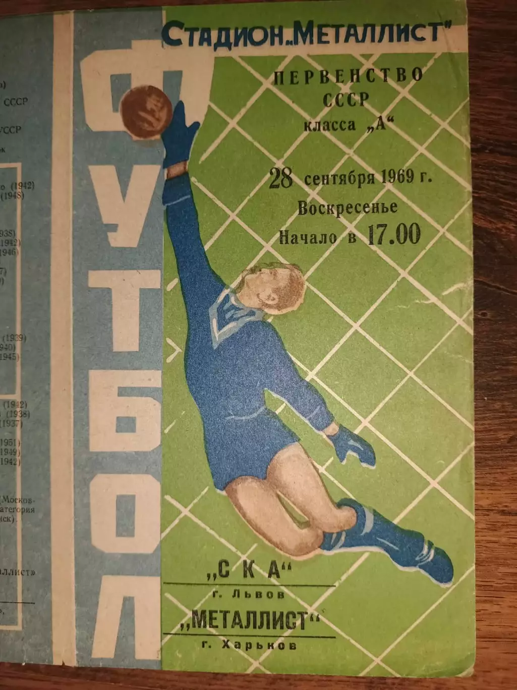 Металіст Харків- СКА Львів. 1969. б.