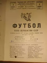 Кривбас кривий ріг- СКА Львів. 1970.б.