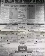 Звіт матчу. Карпати Львів- Шахтар Донецьк.1999..