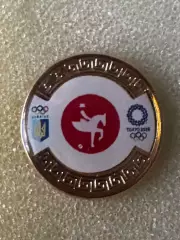 Значок . НОК УКРАЇНИ. Олімпіада- 2020. Кінний спорт..