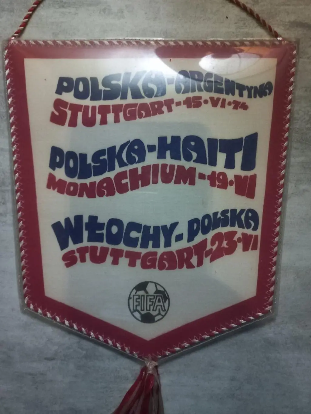 Вимпел. Чемпіонат світу з футболу 1974. Матчі збірної Польщі.. 1