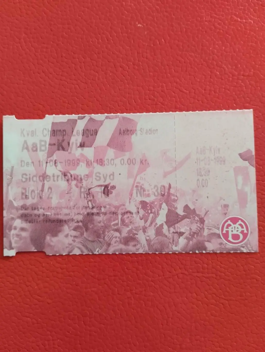 Білет. Ольборг- Динамо Київ.1999.#.