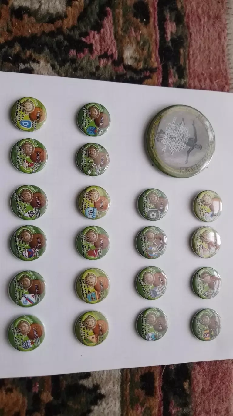 Комплект значків. Карпати Львів-1968.к.