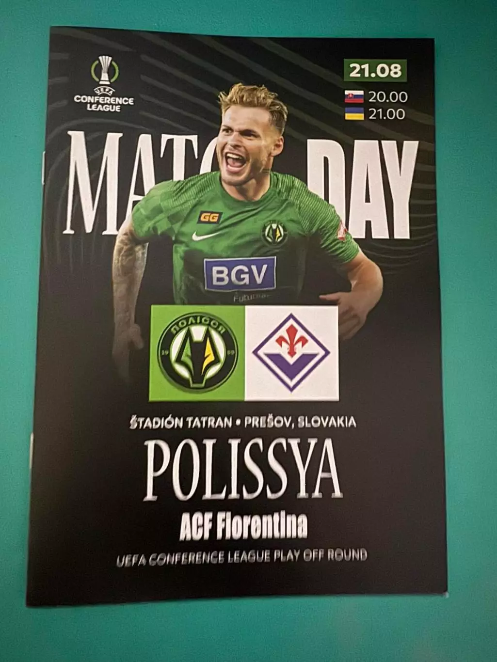 полісся житомир- фіорентина. 21.08.2025.офіційна програма.