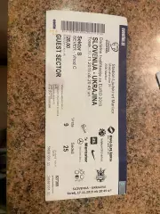 Білет.Словенія- Україна. 17.11.2015.А.