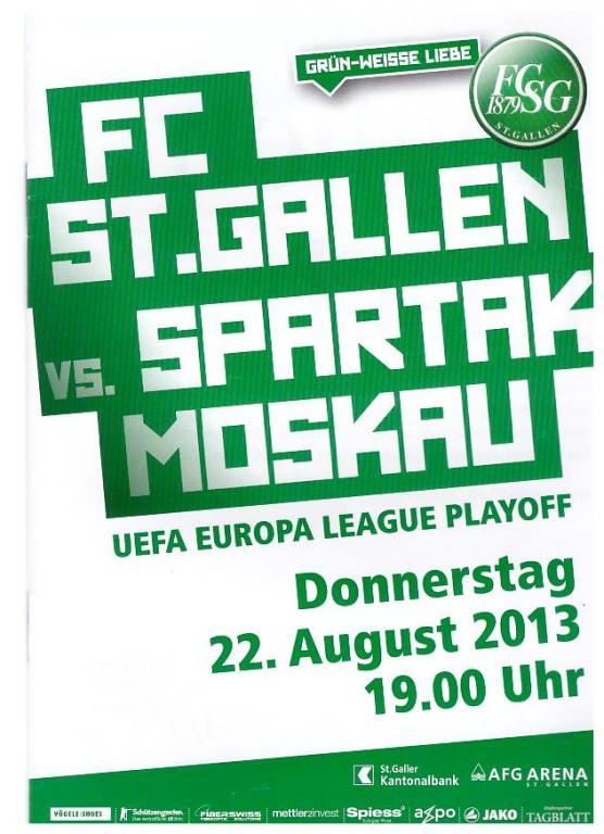 22.08.2013 ST.GALLEN-СПАРТАК М