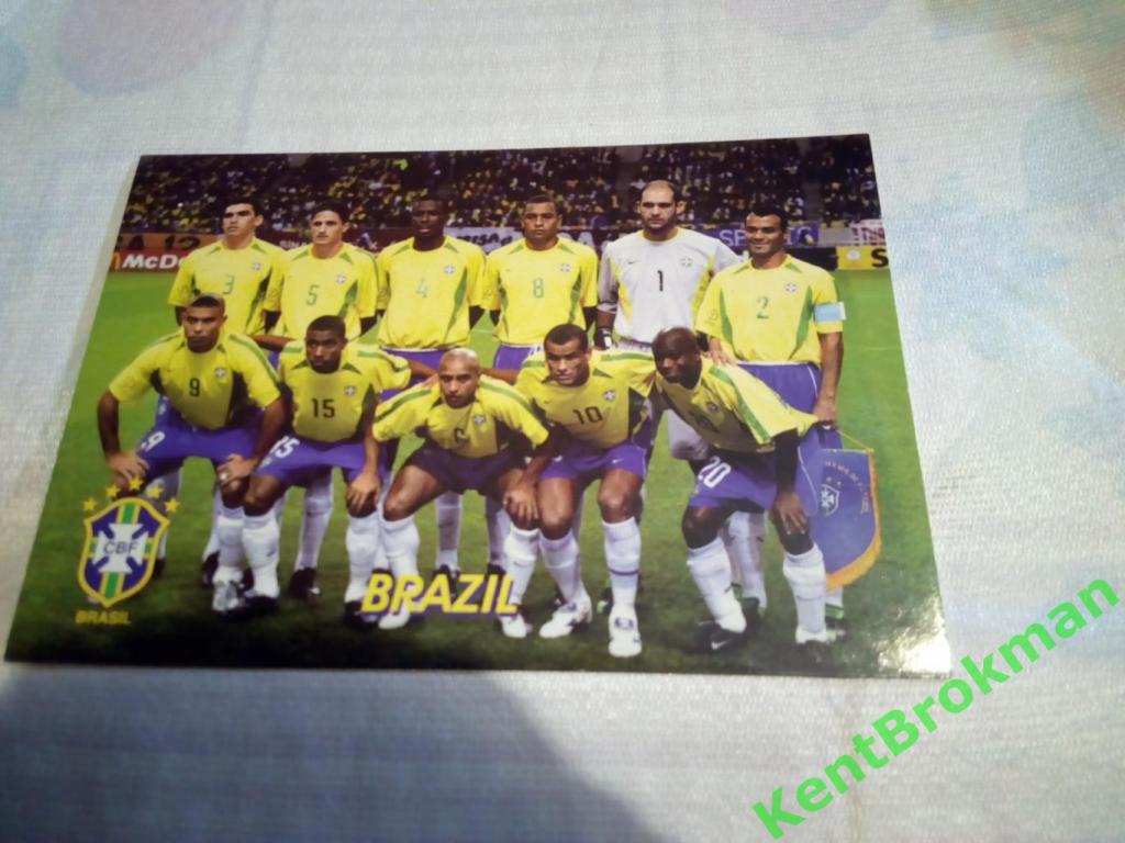 Открытка - Сборная Бразилии 2002