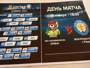 МХК. ЭКОНИВА (Бобров Воронежская область ) - МХК. Рязань -ВДВ. ..16.01.2026...